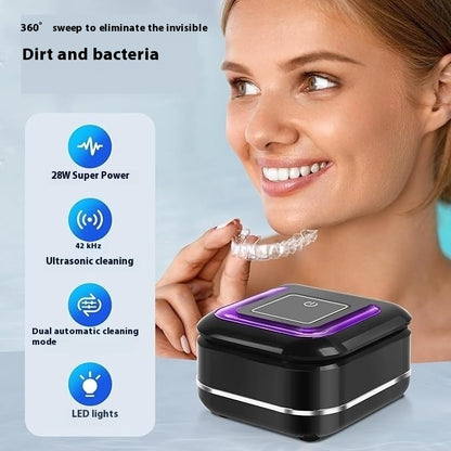 Ultrasonic Denture Cleaner & UV Sterilizer, 2024 Mini Portable New Version